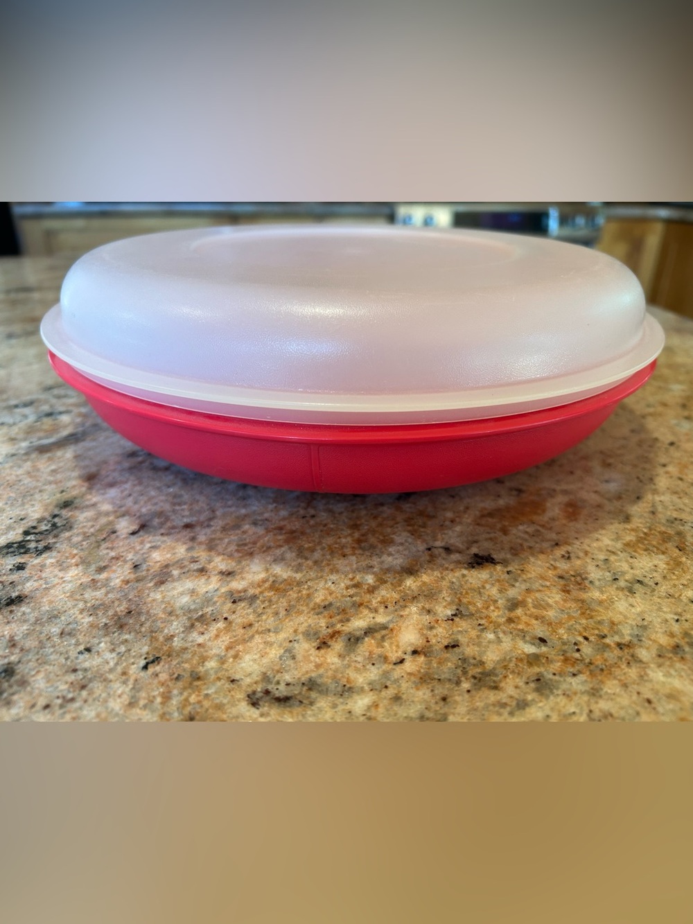 Tupperware 1708-5 ; 1709-5 Cover Vintage “Very Berry” Divided Server Chip Dip